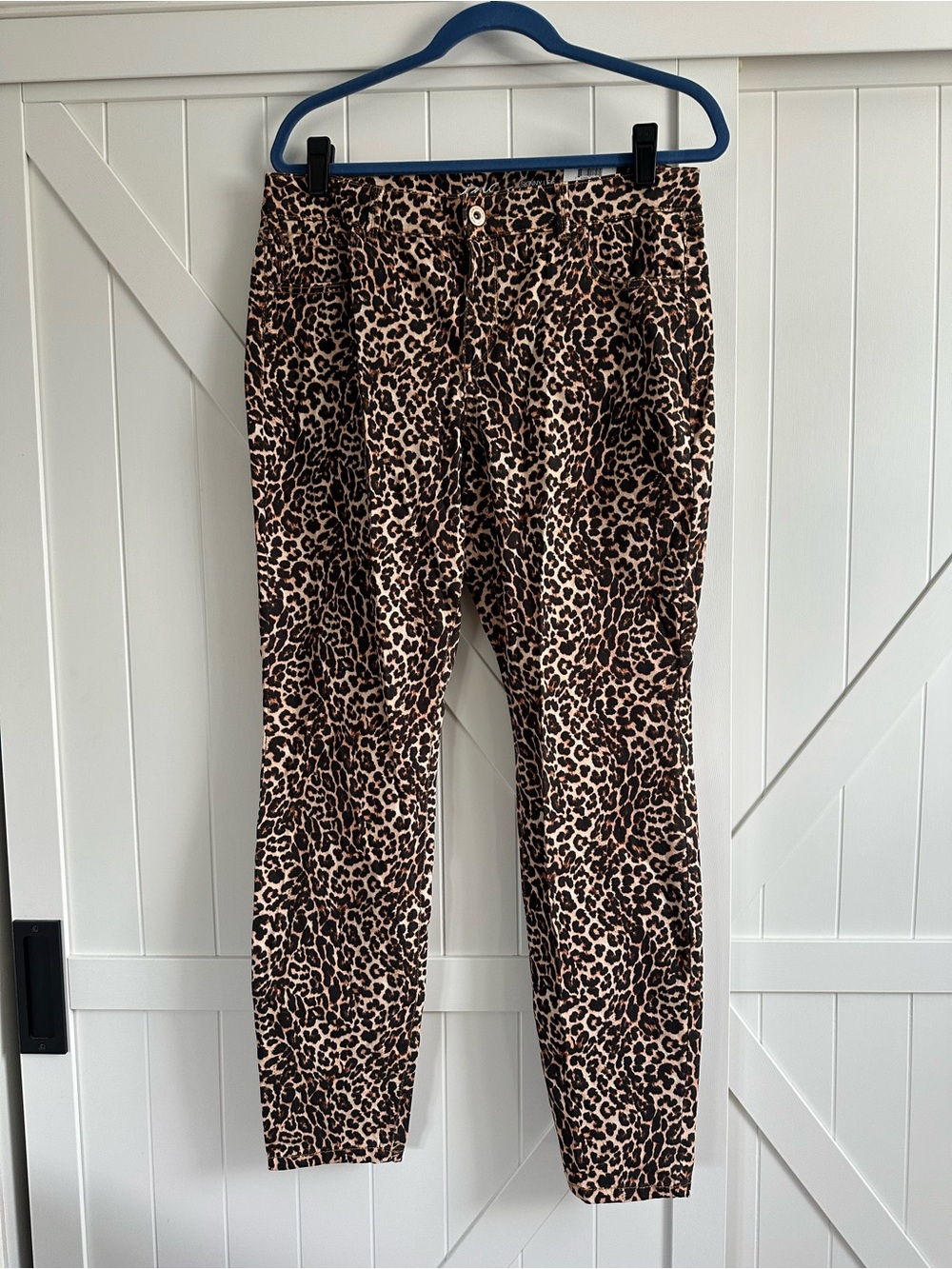 INC International Concepts Leopard Print Skinny Leg Pants Size 12 NWT